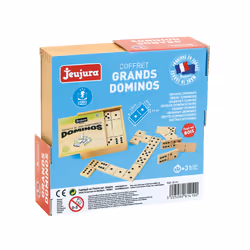 JEUJURA Grands Dominos Bois - Coffret Bois