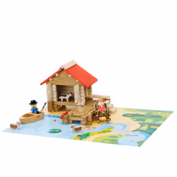 JEUJURA La Cabane De Peche - 90 Pieces, 5 an(s), Bois, 90 pièce(s), 885 g
