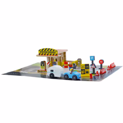 JEUJURA Station Service - 80 Pieces, 5 an(s), Bois, 80 pièce(s), 1,27 kg