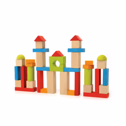 JEUJURA Construire - Blocs - 40 P. En Bois, 1,5 an(s), Bois, 40 pièce(s), 960 g
