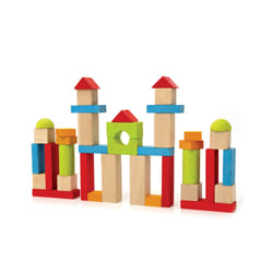 JEUJURA Construire - Blocs - 40 P. En Bois