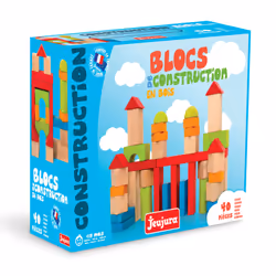 JEUJURA Construire - Blocs - 40 P. En Bois