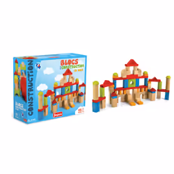 JEUJURA Construire - Blocs - 82 P. En Bois