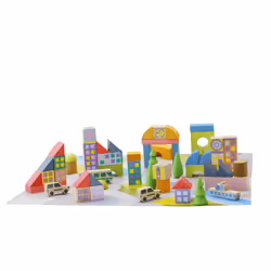 JEUJURA Miniville - 50 Pieces, 2 an(s), Bois, 50 pièce(s), 1,37 kg