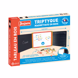 JEUJURA Triptyque En Bois Teinte Magnet