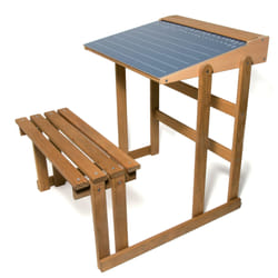 JEUJURA Bureau D'Ecolier En Bois Chêne