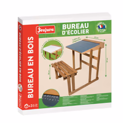 JEUJURA Bureau D'Ecolier En Bois Chêne