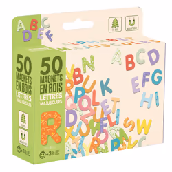 JEUJURA MAGNETS BOIS 50 LETTRES MAJUSCULES - Vue supplémentaire 2