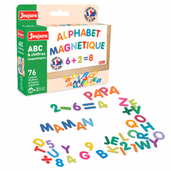 JEUJURA Magnets Abc Et Chiffres - 76 P, 3 an(s), Plastique, Multicolore