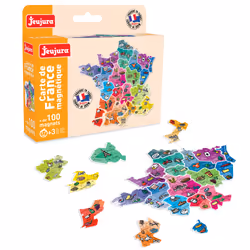 JEUJURA Carte De France Magnetique, 3 an(s), Plastique, Multicolore