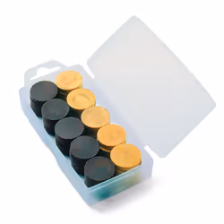 JEUJURA Boite 40 Pions Dames En Bois, unisexe, Bois, Multicolore, 01-01-2018, France, CE,EN71