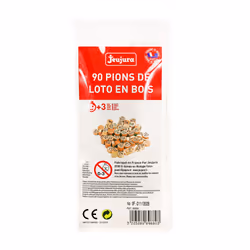 JEUJURA 90 Pions Loto En Bois - Blister