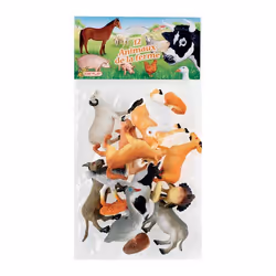 Personnages miniatures - KIM PLAY - Animaux de la ferme x12 - Mixte - Jaune - A partir de 3 ans