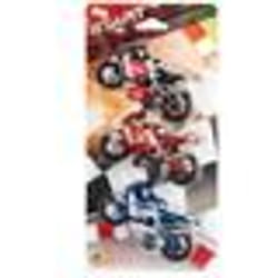Motos miniatures - KIM PLAY - Moto de course x3 - Garçon - A partir de 3 ans - Rouge bleu et noir