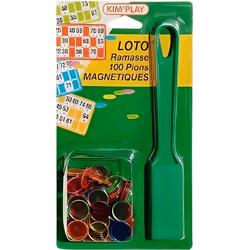 Jeu de loto magnétique - KIM PLAY - 100 pions - Pour enfants à partir de 3 ans