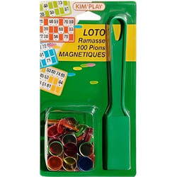 Jeu de loto magnétique - KIM PLAY - 100 pions - Pour enfants à partir de 3 ans