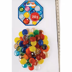 Kim'Play 250 Grosses Billes Plate, 3 an(s), Verre, 250 pièce(s), 288 g