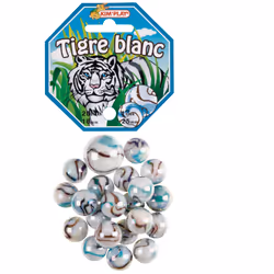 Kim'Play 20 + 1 Billes Tigre Blanc, 3 an(s), Verre, 21 pièce(s), 132 g