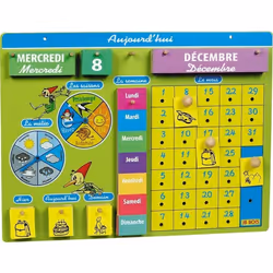 JB BOIS Calendrier Perpétuel Aujourdhui Ma semaine Mon mois 47x35 cm Mixte