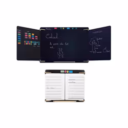 JB Bois Tableau Triptyque, 3 an(s), Bois, Plastique, Papier, Noir, Multicolore, 4 pièce(s)