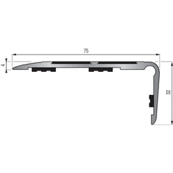 3M - Nez de marche 6T 75x32mm adhésif butyle l dinac - 663110