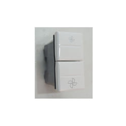 Bticino - Commande vmc blanche 2 vitesses avec position arrêt 1 module axolute HD4027VMC