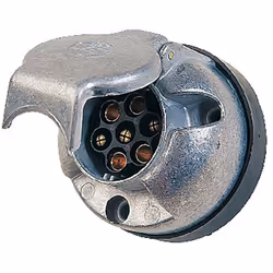 Description générale Prise Metal Femelle A Fixer 12V 7 Plots, idéale pour vos installations électriques, offrant robustesse e ...