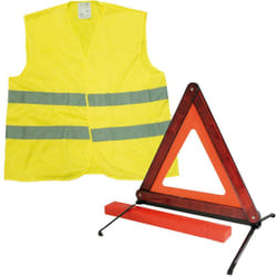 Autobest - Ensemble gilet de sécurité et triangle de signalisation