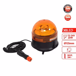 Girophare LED homologué et aimanté avec prise allume-cigares - 12/24V - AUTOBEST - 258131