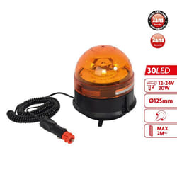 Girophare LED homologué et aimanté avec prise allume-cigares - 12/24V - AUTOBEST - 258131