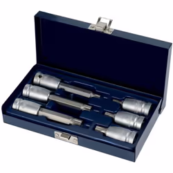 Coffret métallique 6 pièces, douilles embouts M, carré 1/2, 12,7 mm, acier S2 - AUTOBEST MARQUE FRANCAISE : Ce produit a été  ...