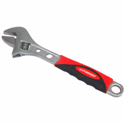 Clé à molette 8 longueur 200 mm acier chrome vanadium satinée, graduée,gainée - AUTOBEST MARQUE FRANCAISE : Ce produit a été  ...