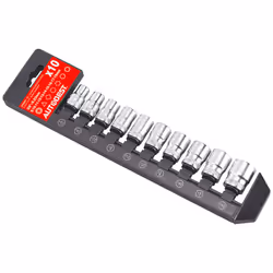 Coffret de 10 douilles 3/8'' : 9/10/11/12/13/14/15/16/17/19 mm, finition mat - AUTOBEST MARQUE FRANCAISE : Ce produit a été r ...