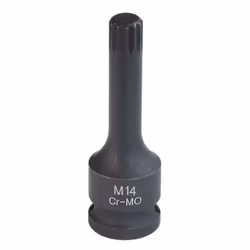 Caractéristiques techniques : Acier au Chrome Molybdène Carré d'entrainement : 1/2" = 12,7mm Dimension M14 Longueur : 75mm Ad ...