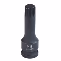 Caractéristiques techniques : Acier au Chrome Molybdène Carré d'entrainement : 1/2" = 12,7mm Dimension M18 Longueur : 75mm Ad ...