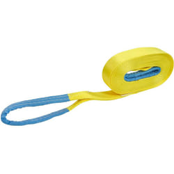 Sangle de traction 6 tonnes - 10m x 50mm - sangle de remorquage - légère - extensible - sangle de traction 4x4 - 2 boucles