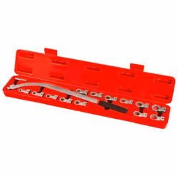 Description générale Ce coffret vous permet d'accéder facilement à votre courroie d'accessoires, courroie de ventilateur ou g ...