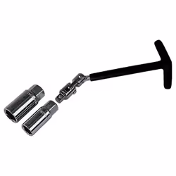 Cette clé à bougie à cardan et 2 douilles à bougie de 16 et 21 mm sont très utile pour le démontage ou le remplacement des bo ...