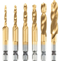 Lot de 6 mèches à tarauder hss M3 à M10