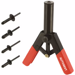 Caractéristiques techniques Pince à rivets pour rivets en plastique 10 rivets Ø6,3 mm x 25,2 mm 10 rivets Ø6,6 mm x 17,2 mm 1 ...
