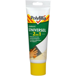 Polyfilla - Enduit Universel 2 en 1 - Rebouche et Lisse Tous Supports - Intérieur et Extérieur - Pâte tube 330g