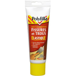 Polyfilla - Enduit de Rebouchage Fissures et Trous Elastique - reste flexible après séchage - Intérieur et Extérieur - Pâte Tube 330g