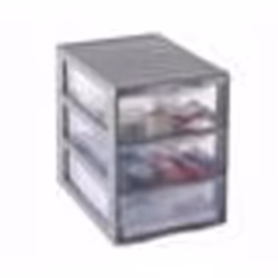 SUNDIS Tour de rangement Orgamix A5 3 tiroirs 255x185x255 cm gris