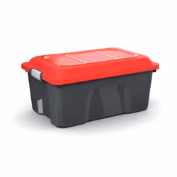 Malle de rangement - SUNDIS - 40L - Noir/Rouge - Robuste - Fabriquée en France