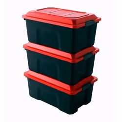 Lot de 3 boites de rangement en plastique avec couvercle Sundis LOCKER 40L L.58xl.385xh.275cm