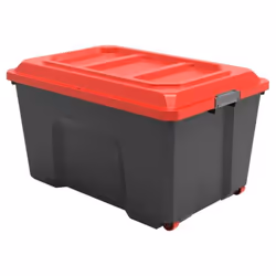 Sundis - Malle à roulettes Locker noir et rouge 135L, L.78,6 x l.58.5 x h.45 cm