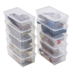 Lot de 10 boites de rangement pour chaussures en plastique transparent avec couvercle Sundis CLEAR BOX 5L