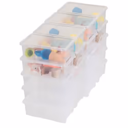 Lot de 20 boites de rangement en plastique avec couvercle Sundis VIEW BOX 5L L.325 x l.195 x h.11 cm Transparent
