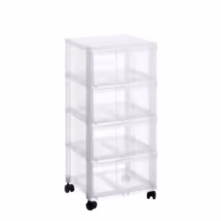 Tour de rangement en plastique 4 tiroirs avec roues SUNDIS MODULO