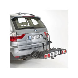 Porte-vélo plateforme, basculable sur attelage 100% monté, 3 vélos fixation sur boule d'attelage - A021P3RA - Mottez